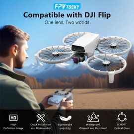 FPVtosky ND Filter Set for DJI Flip Accessories, HD Optical Glass Multi-Coated Neutral Density Filters 4 Pack CPL ND16 ND64 ND256
