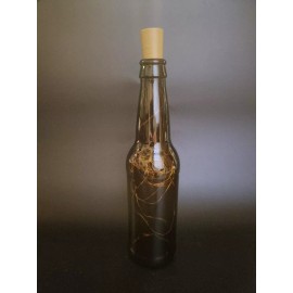 Unbranded Brown Glass Bottle Cork Light Lamp
