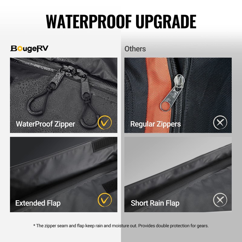BougeRV Hitch Cargo Carrier Bag with Lock Waterproof Soft Shell