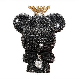 Car Air Freshener for Vent Decoration Bling Rhinestone Bear with Clip and Fragrance Tablet Car Interior Hanging Accessories for Car Air Vent Clip Decoration