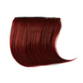 Clip-In Seitenscheitel Fringe mit Regenbogenfarben für Frauen (Burgundy)