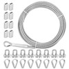 Thickened 3/16" 25ft Stainless Steel Cable with Wire Rope Clip,
