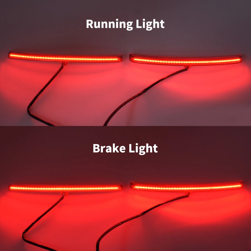 YHMTIVTU Red LED Fender Blades Brake Running Tail Light Fit