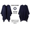 Ferand Women's Poncho with Open Front and Pockets, Soft Knitted
