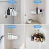 EEKEDO Acrylic Corner Shower Caddy, Strong Adhesive Shower Organizer Clear