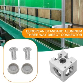 LT Easiyl 4set 3-Way Corner Bracket Cube 30x30x30mm 3-Way Aluminum Alloy Block for Aluminum Extrusion Profile 3D Printer Accessories with Screws