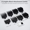 Professional Hair Clipper Attachment Combs Set, Black Nylon Guard Guide