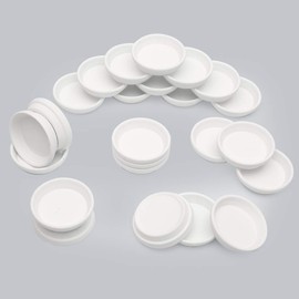 24pcs Terra Cotta Saucer, 3.2-inch Small Mini Clay Pots Tray, Suitable for 3inch, 2.5inch, 2inch Succulents Nursery Pots(White)