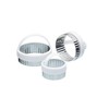 KitchenCraft Fluted Pastry / Cookie Cutters with Plastic Handles, Stainless