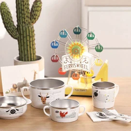 Stainlock Alps Farm Friends Baby Tableware Collection, 04. Alps Double Cup 250ml / 스텐락 알프스 팜 프렌즈 유아식기 모음전, 04. 알프스 이중컵 250ml