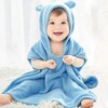 Blue Kids Hooded Beach Towel for Boys 21.6'' x 23.6''