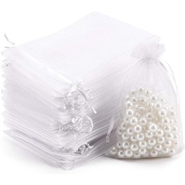 200 Piezas Bolsas de Organza, 7X9 CM Organza Bolsas de Regalo, Bolsas de Dulces para Boda, Fiesta, Cumpleaños, Navidad, Joyería, Caramelos, Auriculares, Recuerdos y Souvenirs