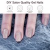 DUKASOU Semi Cured Gel Nail Strips, 28 pcs Gel Nail