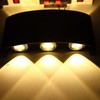 6W LED Wall Light Aluminium Black Shell Warm Light Up