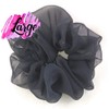 Navy Blue Chiffon Hair Scrunchie - Large
