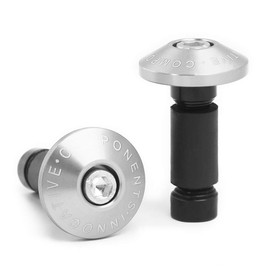 CXEPI Motorrad Lenkergewichte,Universelle Lenkerenden für Ø22mm (7/8") Lenker,Silber