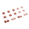 24 Pcs Marble Coffin Press on Nails Medium Fake Nails,