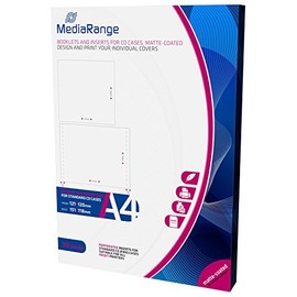 MediaRange MRINK120 Einleger (Vorder und Rückseite für CD-Jewelcases, matt beschichtet, 50er Pack)