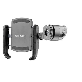 Interphone - QUIKLOX Kit Universal Smartphone Holder Kit (from 3.5" to 7.5") with Mirror or Crossbar Attachment, QUIKLOX Modular System, Motorcycle Cell Phone Mount Support, Quick Release Attachment