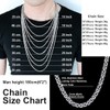 ChainsHouse men's byzantine chain, silver, gold, black, 6 mm, 8