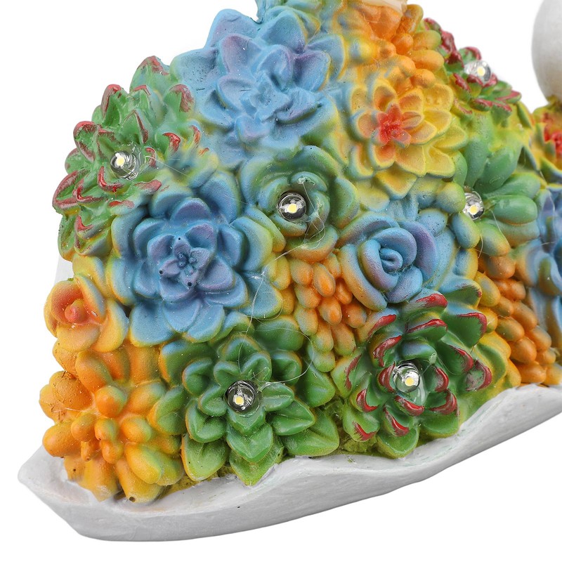 Solar Snail Statue Waterproof Cute Snail Figurine Succulents Garden Ornament