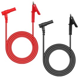 Multimeter Test Leads, Banana Plug to Alligator Clip Test Lead, Electrical Test Probe for Most of Digital Multimeter 1M 2 Pack