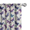 Ambesonne Butterfly Window Curtains, Garden Scene of Plants Leaves and