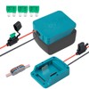 Power Wheel Adapter Compatible for Makita 18V Battery with Fuse