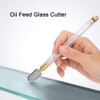 Akozon Glass Cutter, Oil Feed Glass Cutter Professional Plastic Handle