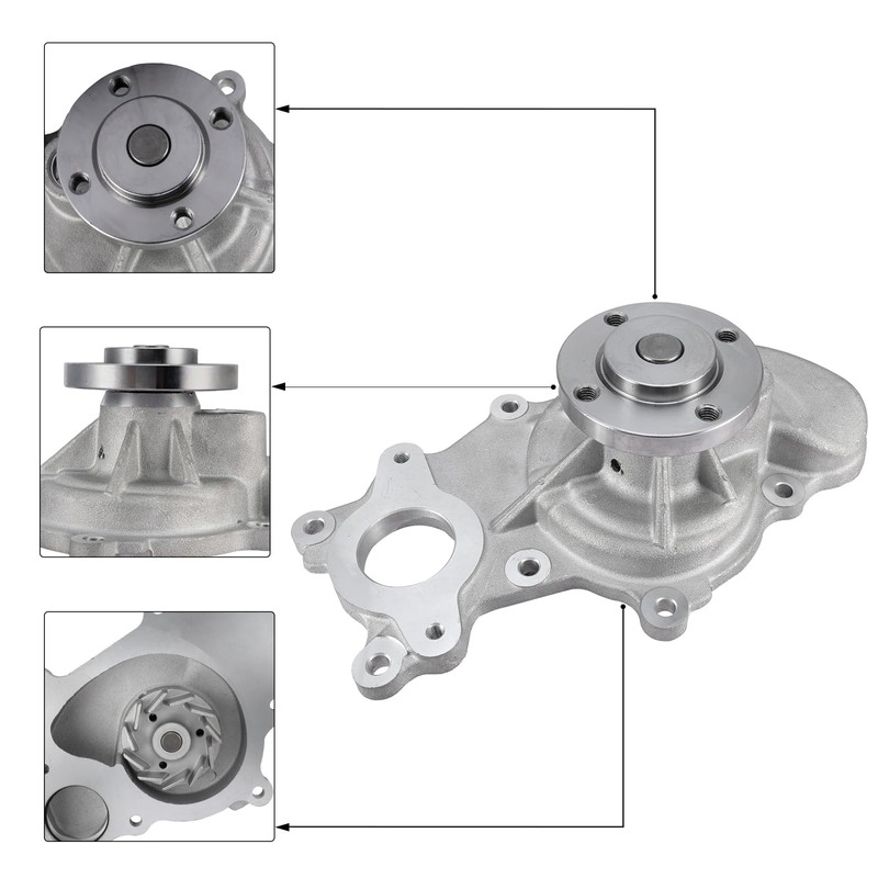 AULINK AW6691 Water Pump (4 Bolt pulley flange 3.5L 3.7L)