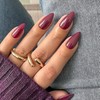 SXVME Uñas Postizas De Gel Suaves Reutilizables Color Frambuesa Almendra