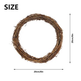 Grapevine Wreath Set, Marrywindix 6 Pieces Natural Vine Branch Wreath Christmas DIY Rattan Wreath Garland for Christmas Holiday Craft Wedding Decor (8 in.)