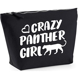 Hippowarehouse Crazy panther girlprinted make up cosmetic wash bag 18x19x9cm