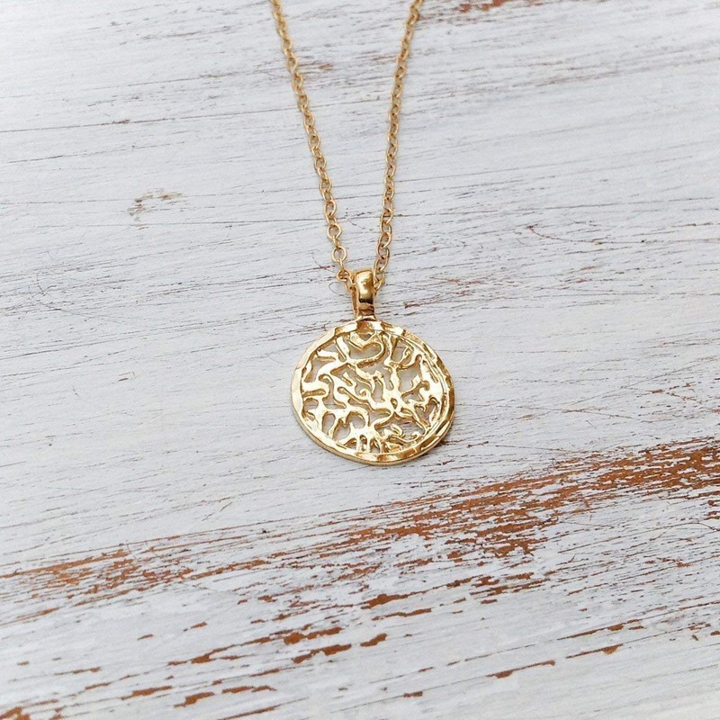 Gold Shema Israel Necklace Pendant 14k Gold Filled chain Jewish