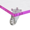 BOWERY HILL Modern Acrylic Plastic Snack Table in Pink/Clear