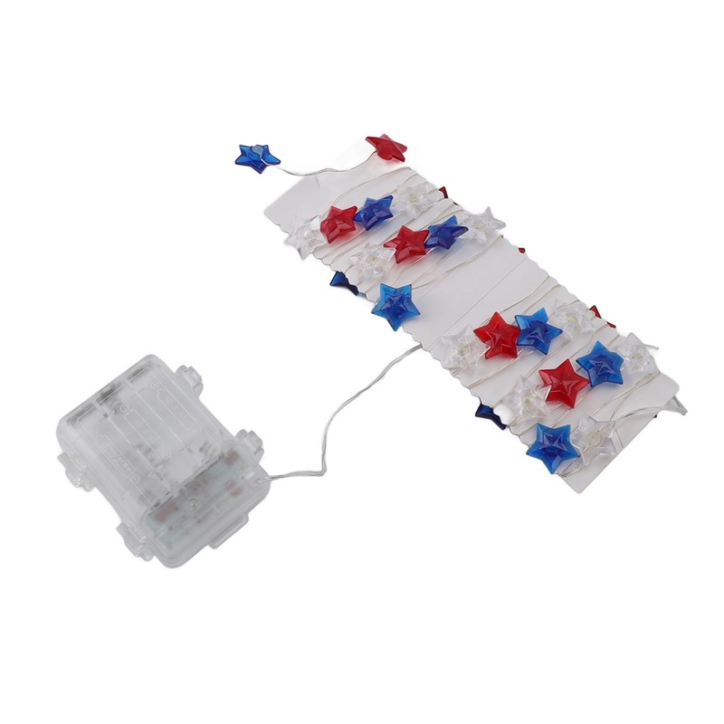 Independence Day Decor LED String Lights Battery Operated 9.8ft 40