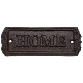 BRASSTAR Cast Iron Welcome to Home Archaize Color Sign Front Door Porch Wall Decor Rustic Farmhouse Garden Entryway Decoration TQZDPT71
