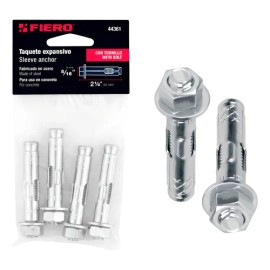 Taquete Expansin, 516, Tornillo, Bolsa 4 Pz Fiero 44361                                                                                               