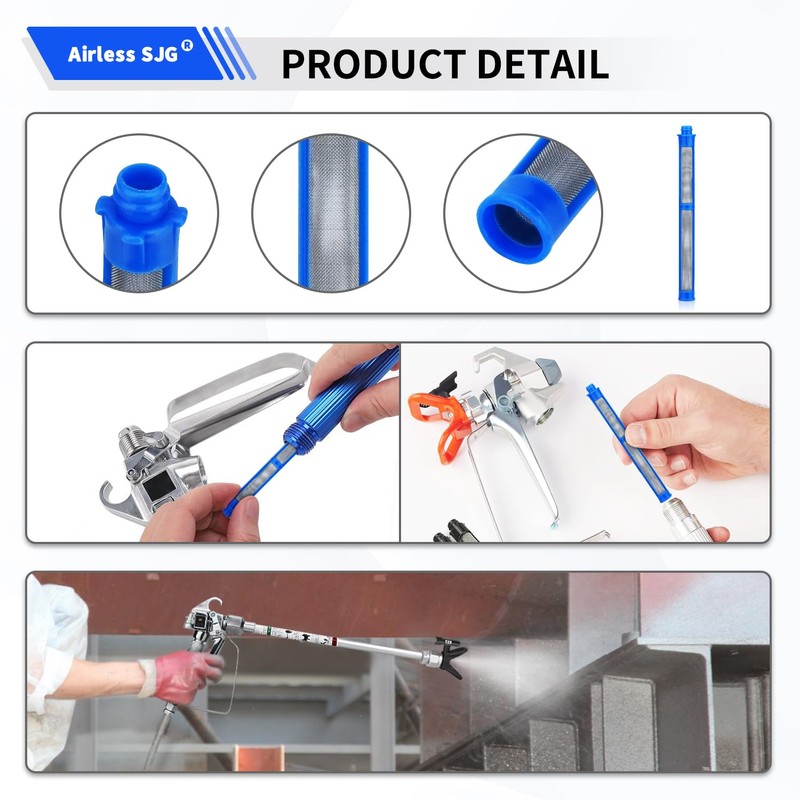 21 Pack 287033 Airless Spray Gun Filter 100 Mesh Compatible