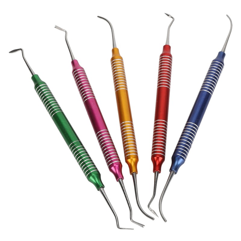 5Pcs Dental Gracey Curettes Curette Hand Scaler Universal Surgical Instrument