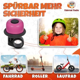 Bicycle Bell Children Boys Bicycle Bell Girls – Rotating Bell Pink – Bell Bicycle Children, Bell Children's Bike, Balance Bike – Rings Loud, Easy Assembly