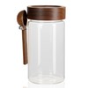 MOLADRI 18 oz/550 ml Glass Storage Canister with Airtight Wooden