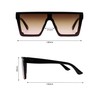FOURCHEN Square Oversized Sunglasses for Women Men Fashion Flat Top