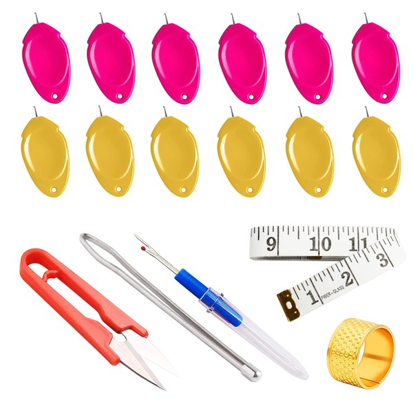 Allazone Needle Threader Tool Needle Threader for Hand Sewing, 17