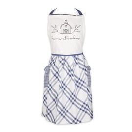 DII Home Sweet Farmhouse Kitchen Collection, Apron, French Blue