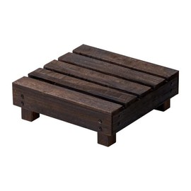 TXJCNONE Wood Indoor Plant Holder Succulents Plant Pot Raiser Decorative Corner Planter Stand for Small to Medium Plants (12inchx12 inchx4 inch)