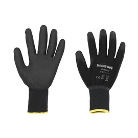 Honeywell 2100251-10 Workeasy Black PU General Purpose Gloves, Fine handling in Dry environement, EN 388 3121 - Size 10 (Pack of 10 pairs)