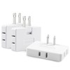 3 Pack AC Flat Wall Outlet Extender Flat Plug Adapter