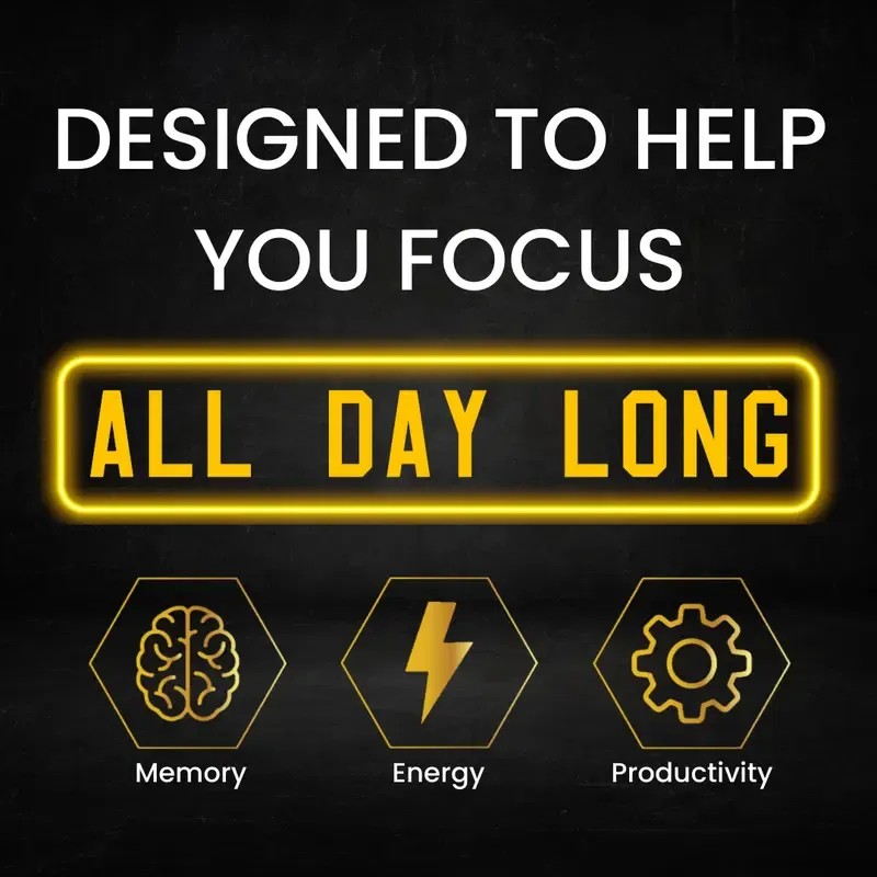 Focus Booster | Caffeine Supplement with L-Theanine and Lion's Mane