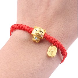LRGKMCWTOB Chinese Zodiac Animal Charm Bracelet for Women Men, Red Rope Bracelet, Adjustable, Good Luck Symbol, Mascot, Birthday Gifts